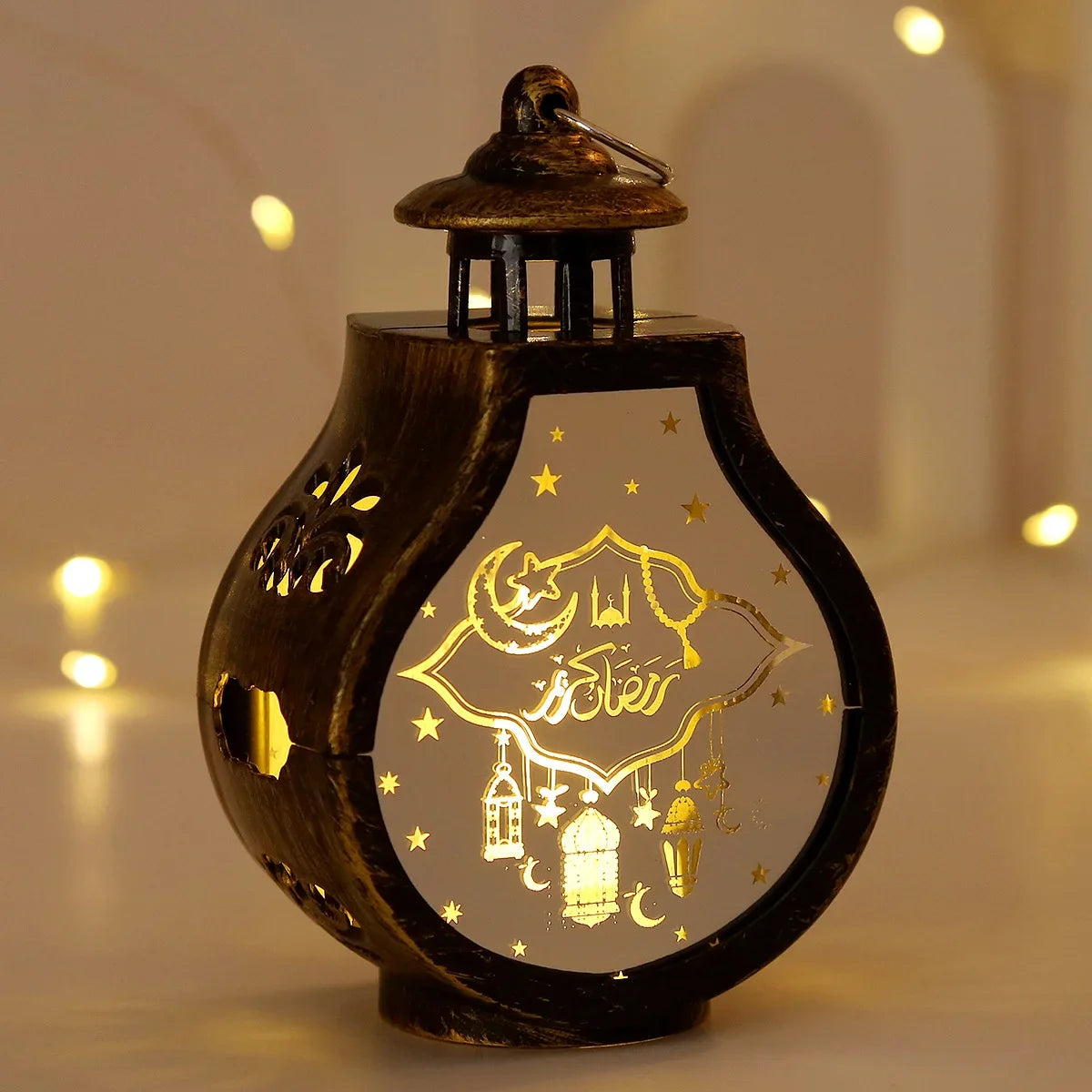 Eid Mubarak LED Wind Lamp Ornament 2025