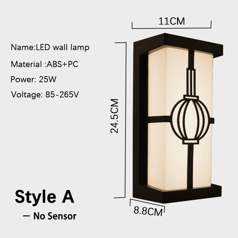 LED Outdoor Wall Light Waterproof Motion Sensor