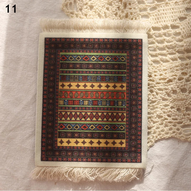 Retro Non-Slip Tassel Coasters Coaster Persian Style Cup Mat Heat Insulation Pads