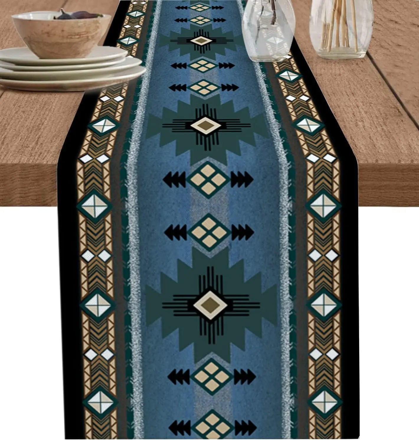 American Indian Style Linen Table Runners Dresser Scarves