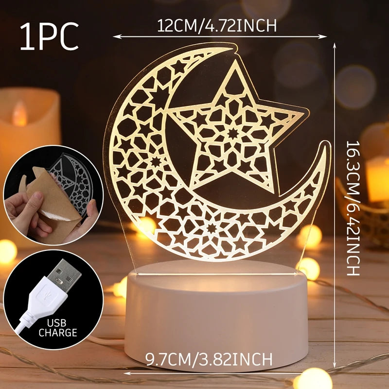 Ramadan Decoration Moon Candlestick EID Mubarak Decor