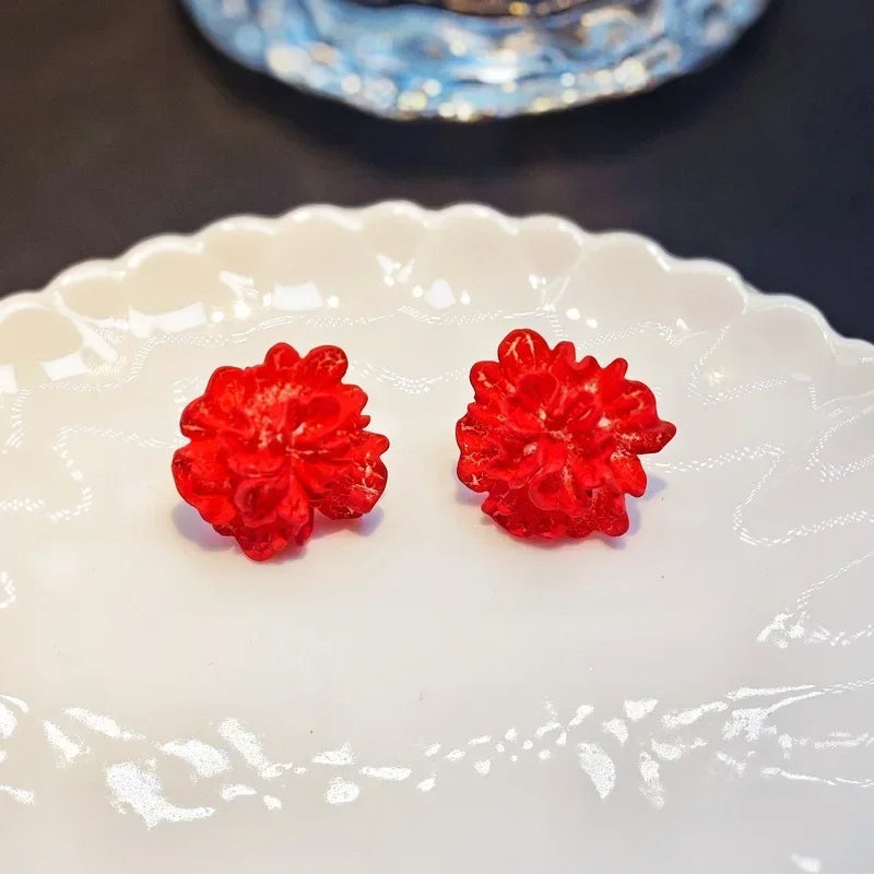 Big Flowers Stud Earrings