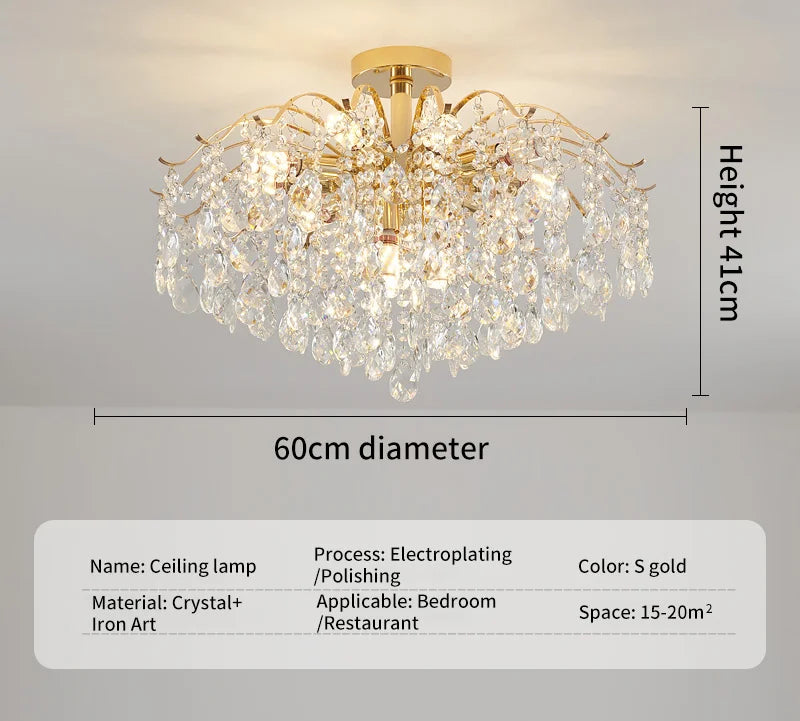 Luxury K9 Crystal Chandelier Home Decor Ceiling Light Suitable