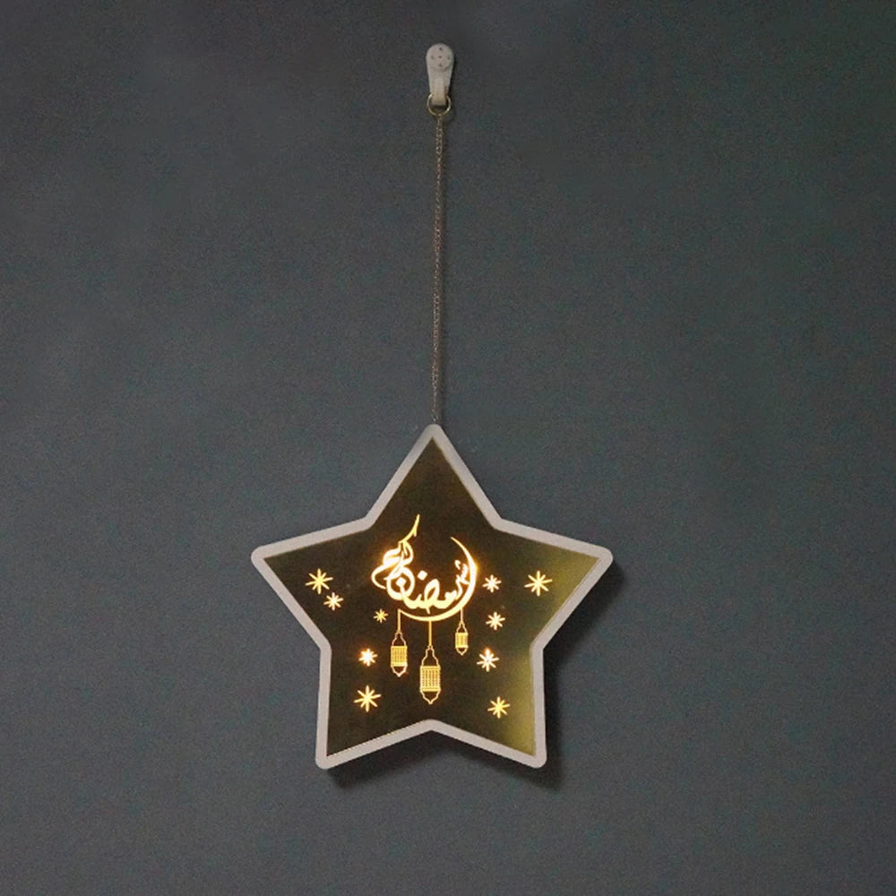 Gold Ramadan Moon Led Lamp