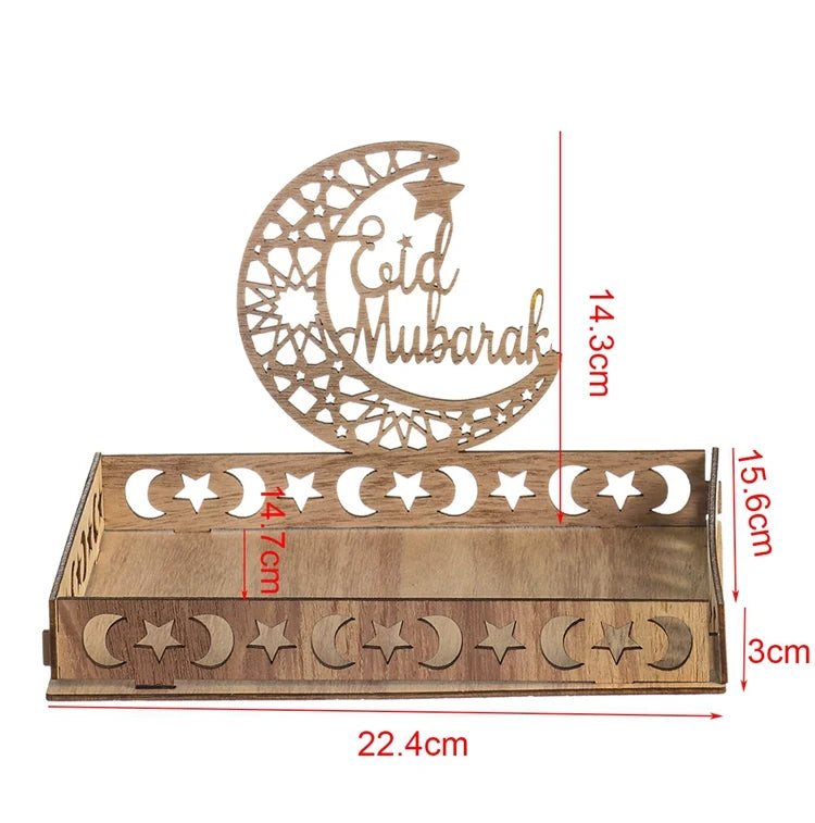 Wooden Pendant EID Mubarak 2025 Ramadan Decoration