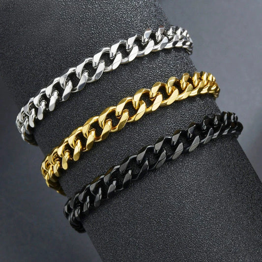 Fashion Stainless Steel Curb Cuban Chain Bracelet