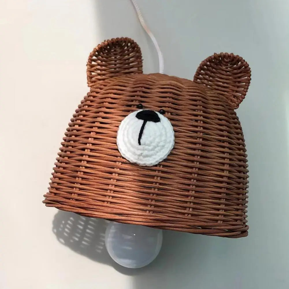 Bear Shape Lamp Shade Rattan Lampshade