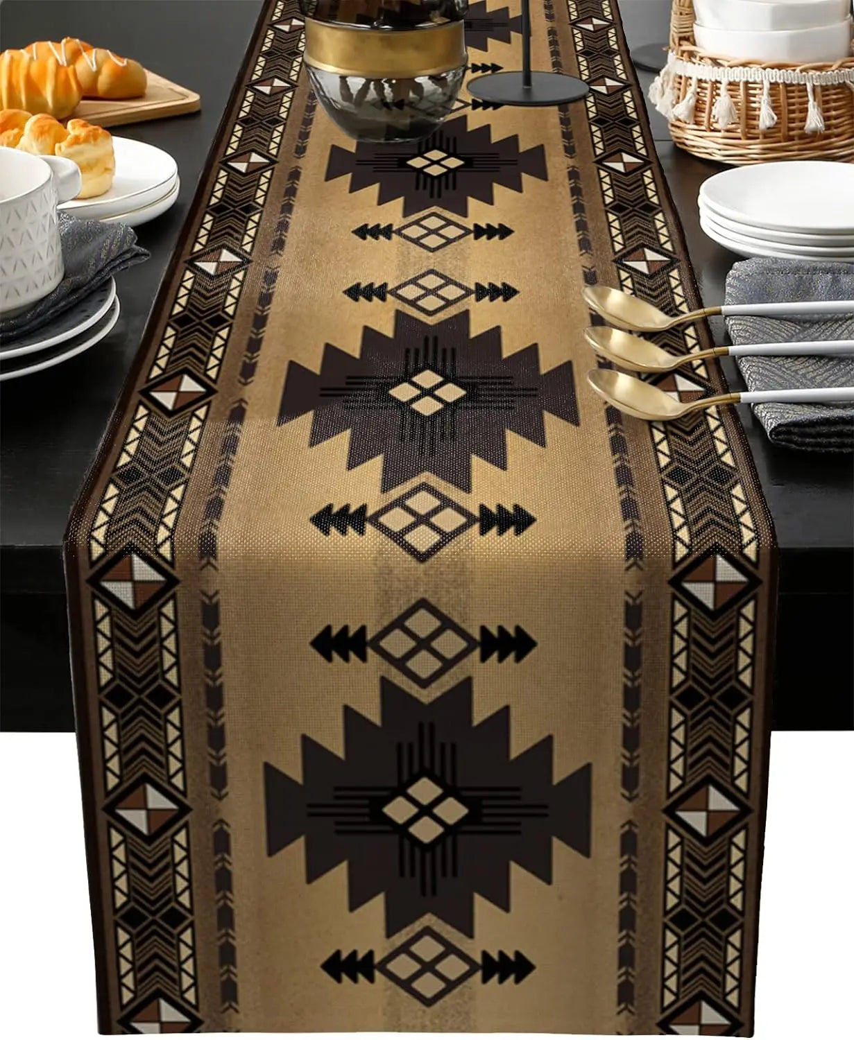 American Indian Style Linen Table Runners Dresser Scarves