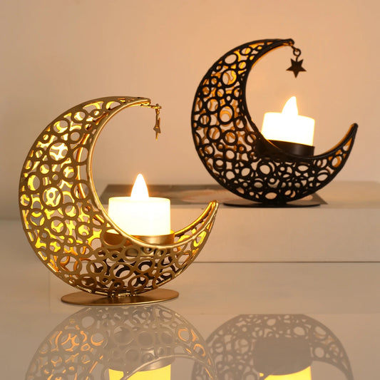 Ramadan Decoration Moon Candlestick EID Mubarak Decor