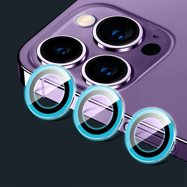 For iPhone 13 12 Pro Max Camera Lens Protectors Luminous Camera Ring Glass for iPhone 11 11pro max 13mini 13pro Protective Film