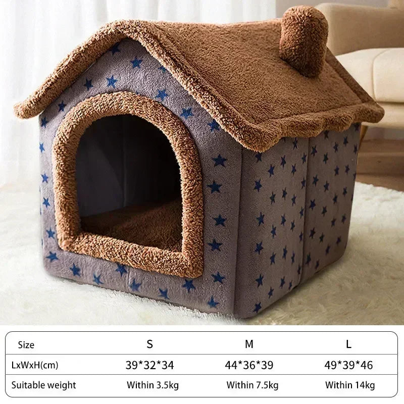 Foldable Pet House Kennel Bed Mat