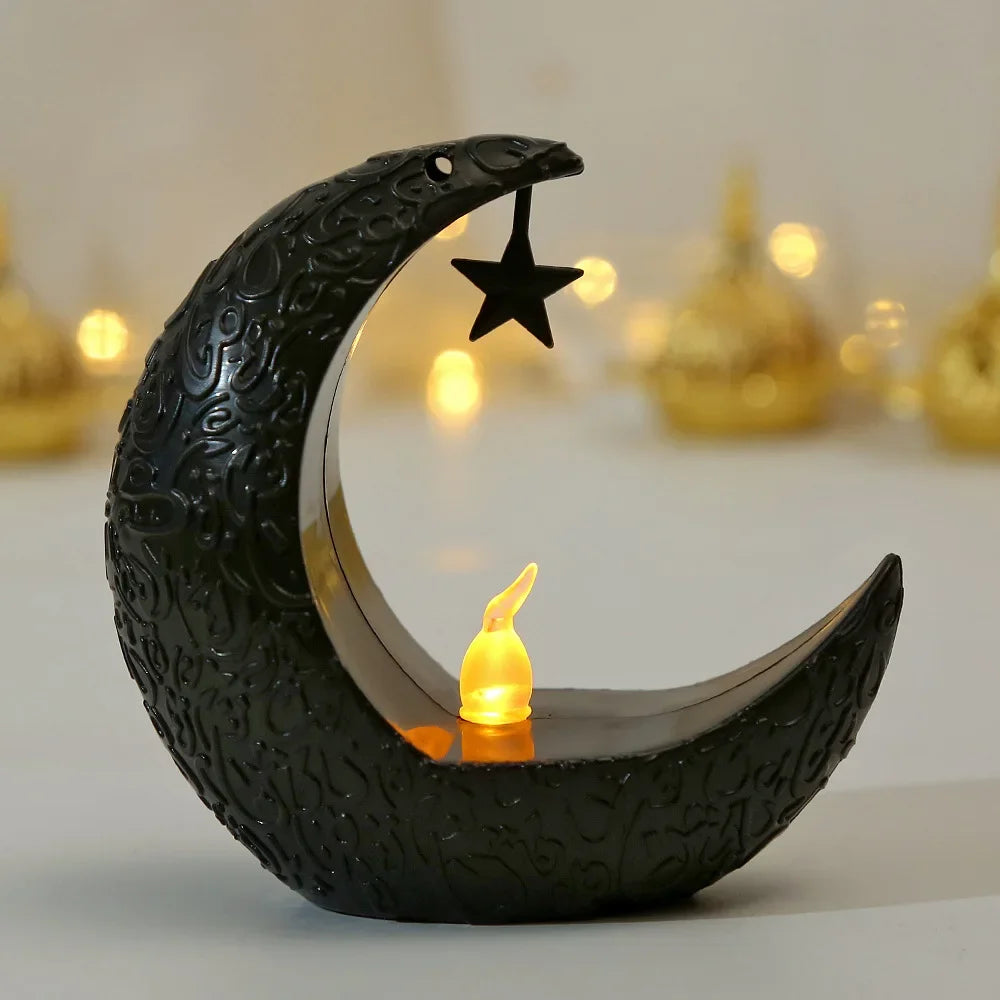 2025 Ramadan Decoration Star Moon LED Candlestick Lamp