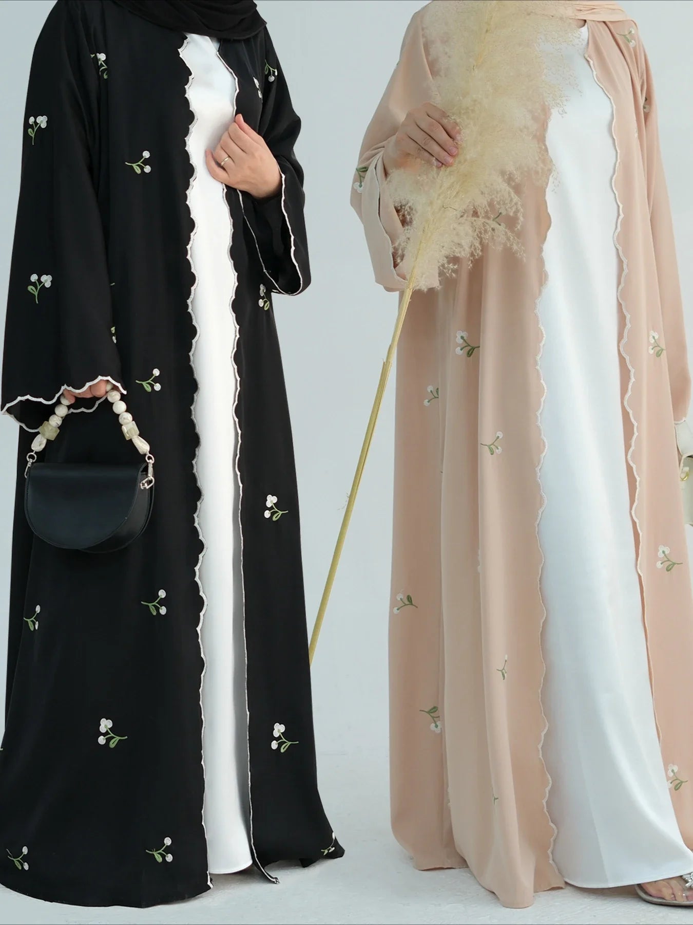 Muslim Abaya for Women Embroidery Cardigan Dresses Abayas