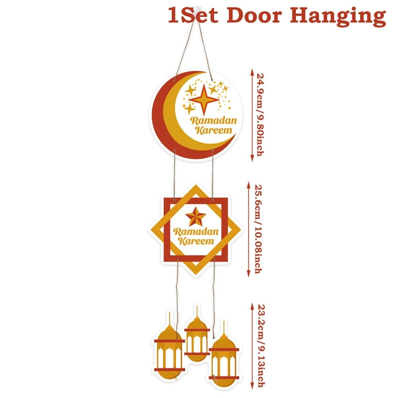 EID Mubarak Decorations Door Hanging Ramadan Decor 2025