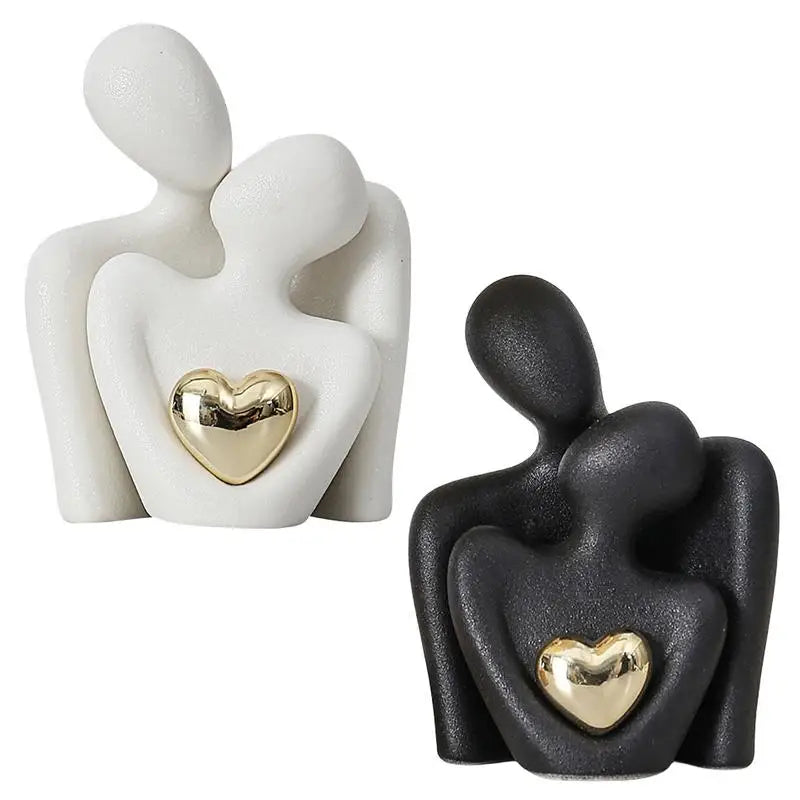 Couple hugging ornaments