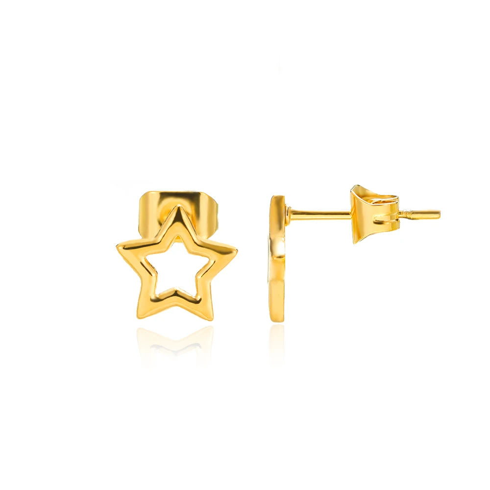 Vintage Summer Starfish Stainless Steel Stud Earrings