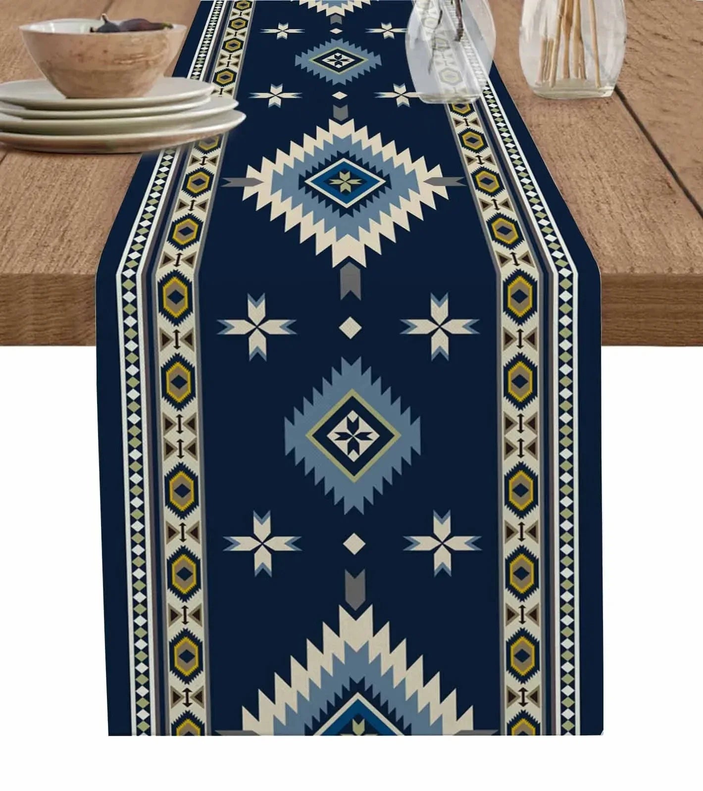 American Indian Style Linen Table Runners Dresser Scarves