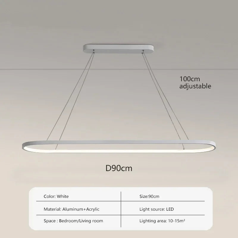 Modern LED Pendant Light Elliptical