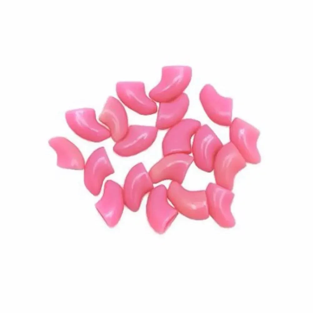 Lovely 20pcs Silicone Soft Cat Nail Caps