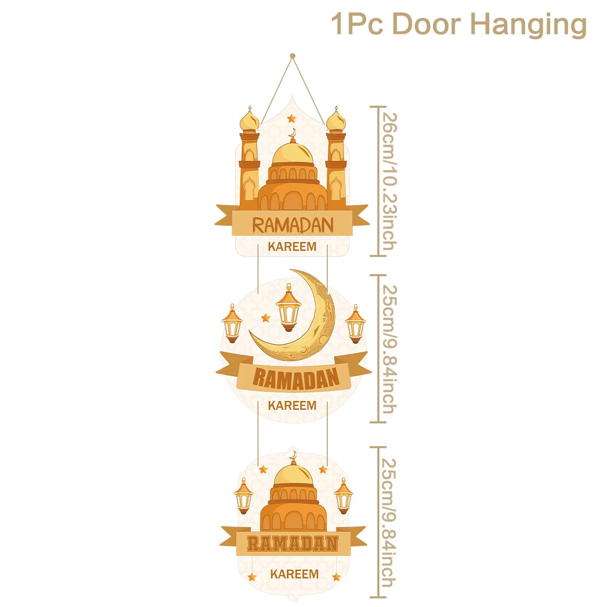 EID Mubarak Decorations Door Hanging Ramadan Decor 2025