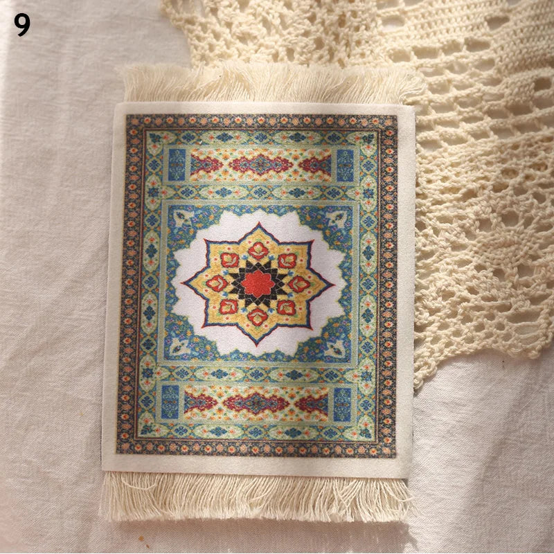 Retro Non-Slip Tassel Coasters Coaster Persian Style Cup Mat Heat Insulation Pads