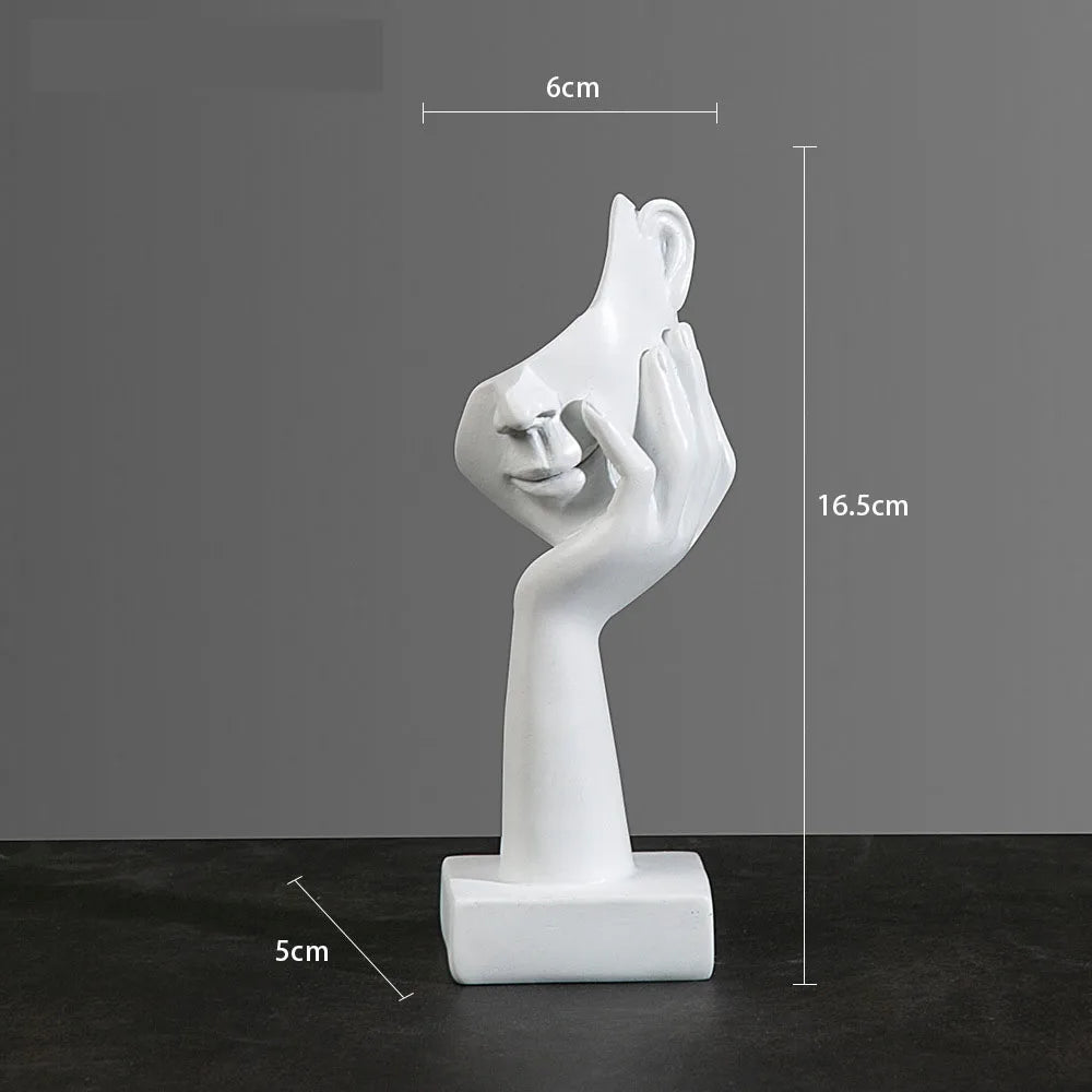 Resin Abstract Mask Statues European Miniature Figurines for Interior Home