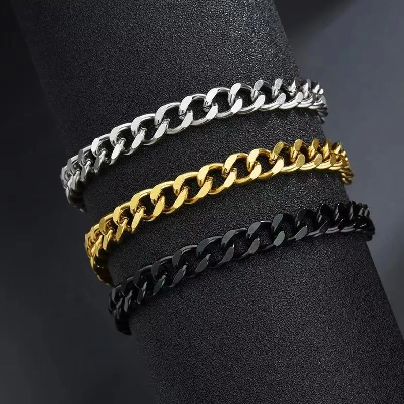 New Trendy Cuban Chain Men Bracelet Classic