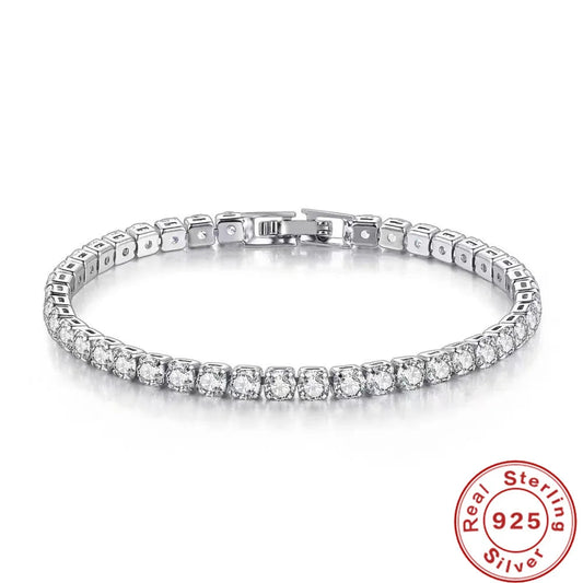 S925 Sterling Silver Bracelet Zirconia