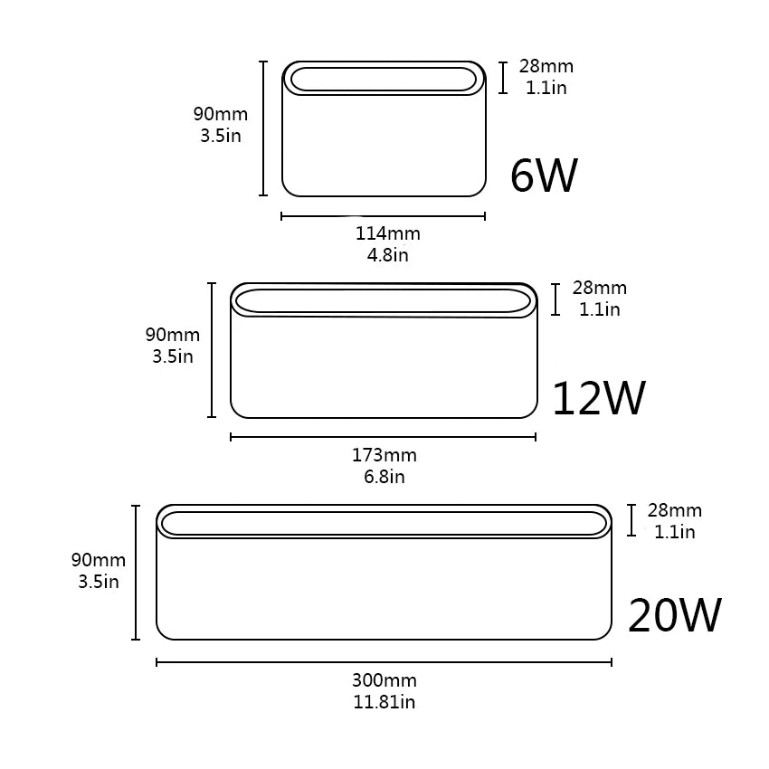 LED Outdoor/Indoor Waterproof Wall Lamp