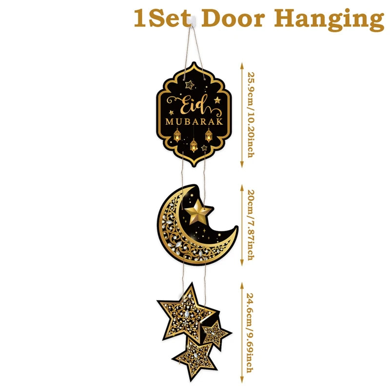 EID Mubarak Decorations Door Hanging Ramadan Decor 2025