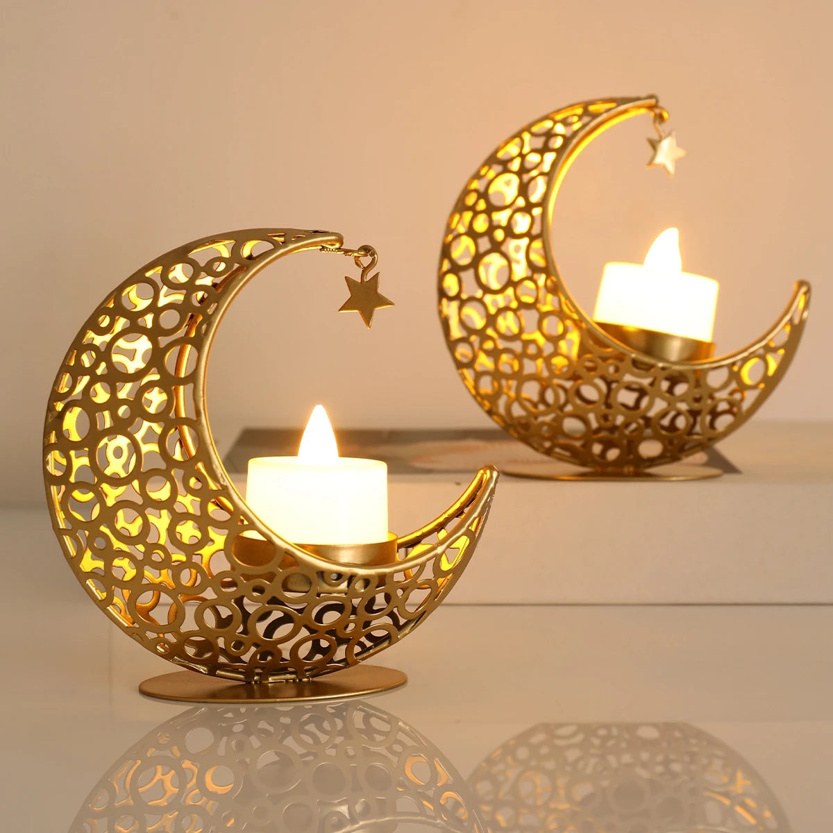 Ramadan Decoration Moon Candlestick EID Mubarak Decor