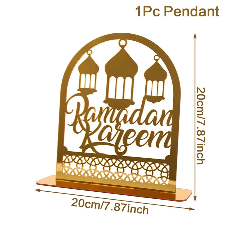 Ramadan Tray Table Centerpieces Plate Acrylic