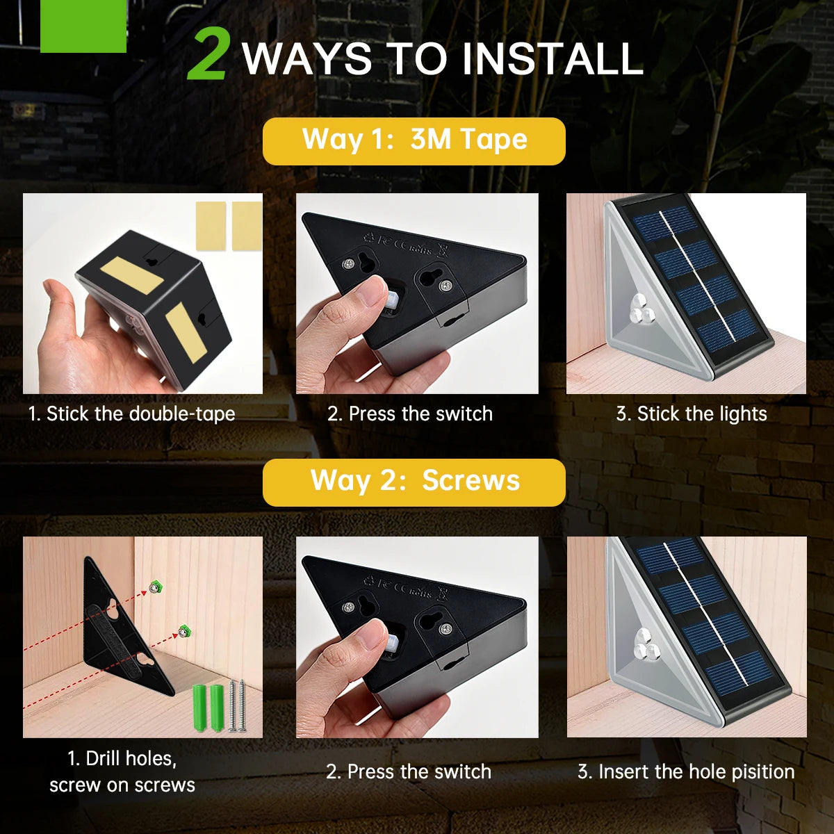 Waterproof Solar Stair Lights