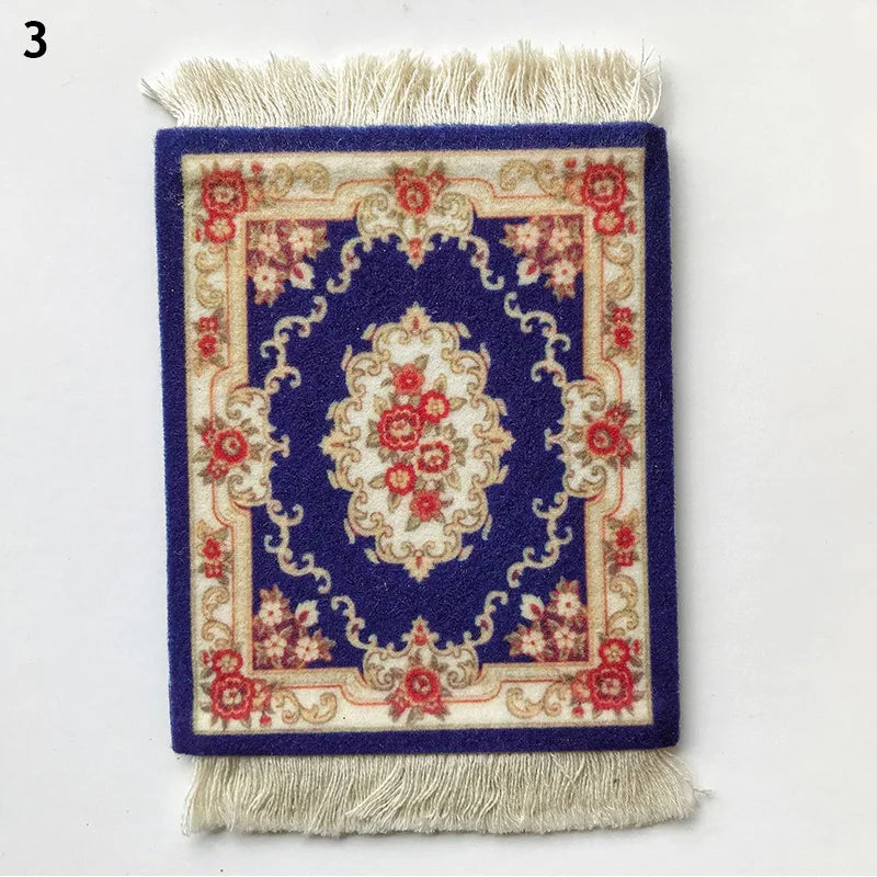 Retro Non-Slip Tassel Coasters Coaster Persian Style Cup Mat Heat Insulation Pads