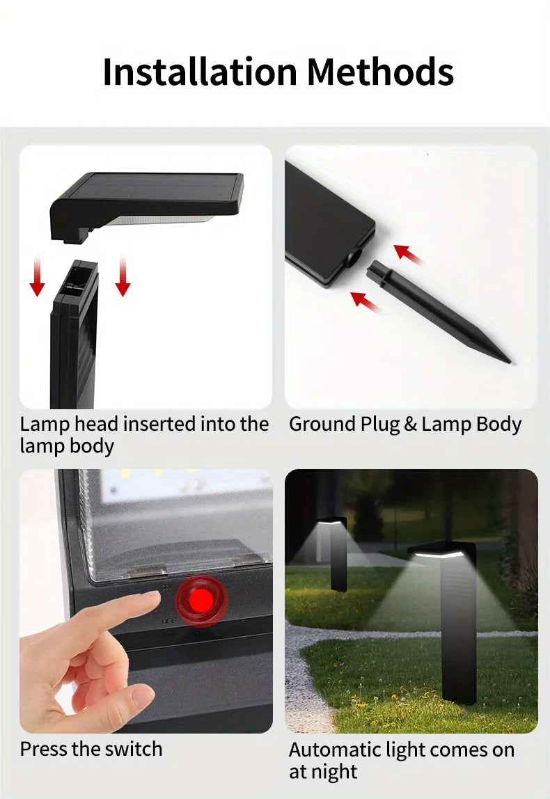 Solar Powered Waterproof LED Light For Yard Walkway