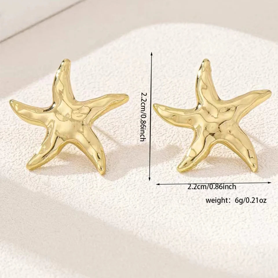 casual Exquisite Starfish Stud Earrings