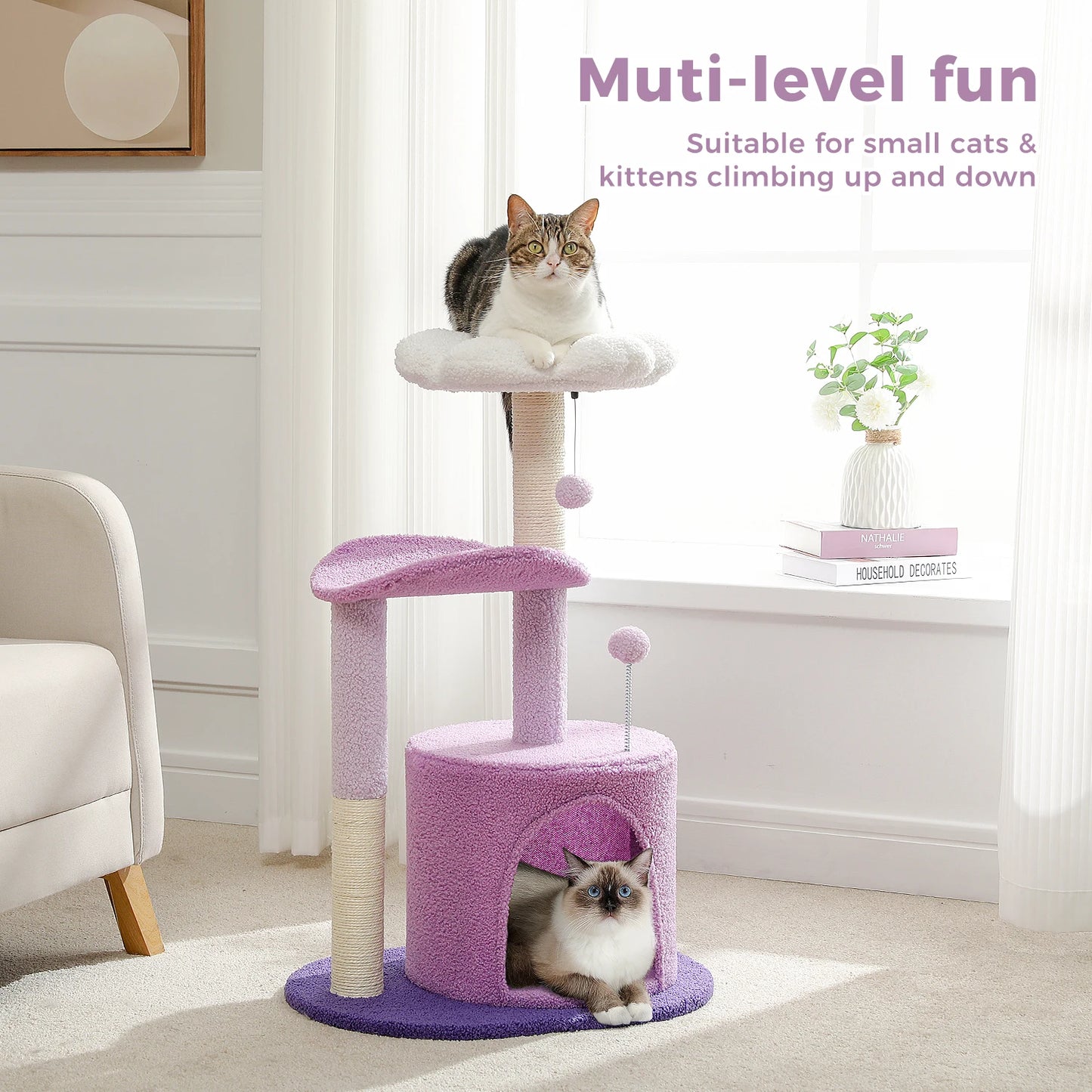 Flower Cat Tree for Indoor Cats