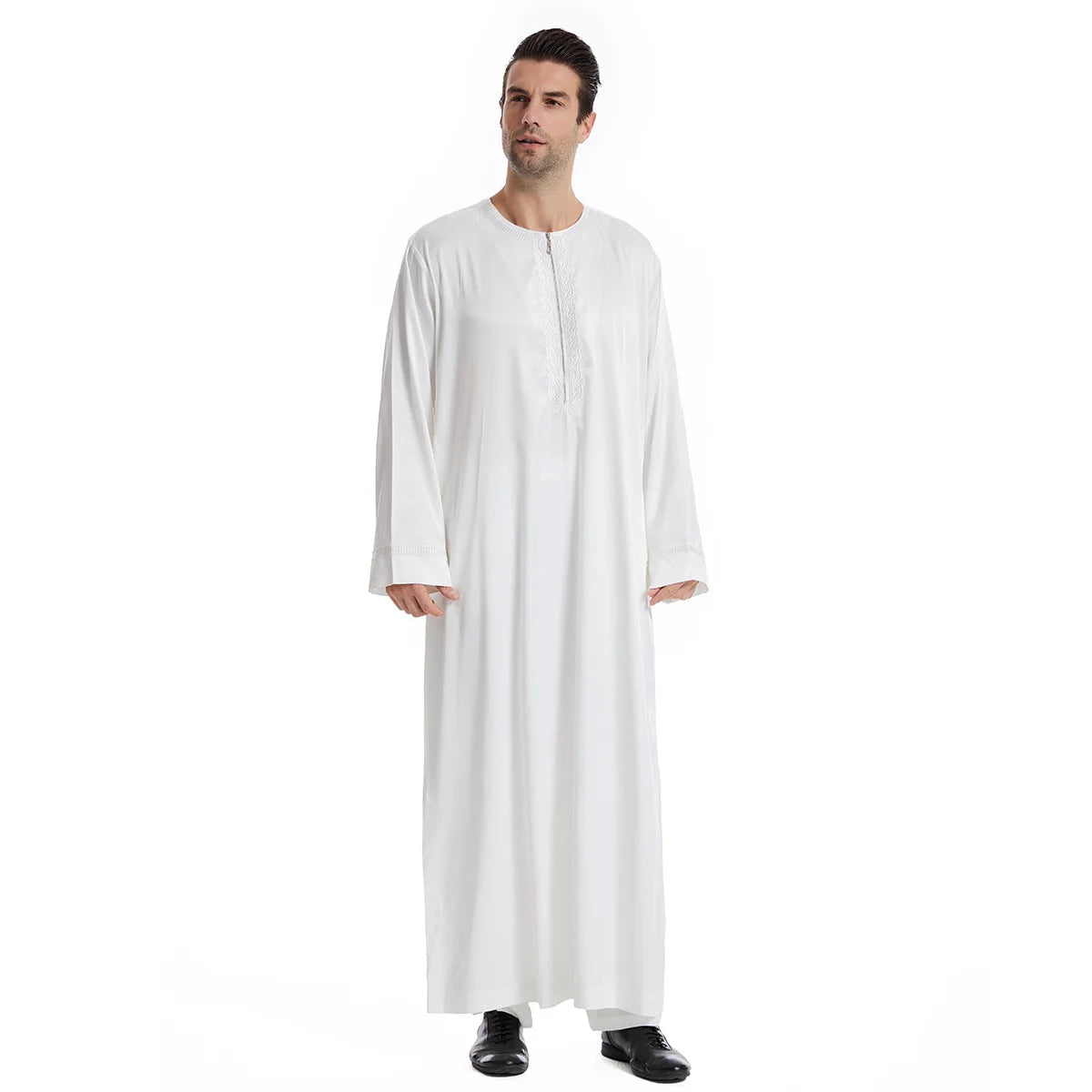 Muslim Men Jubba Thobe Men's Long Dress Islamic