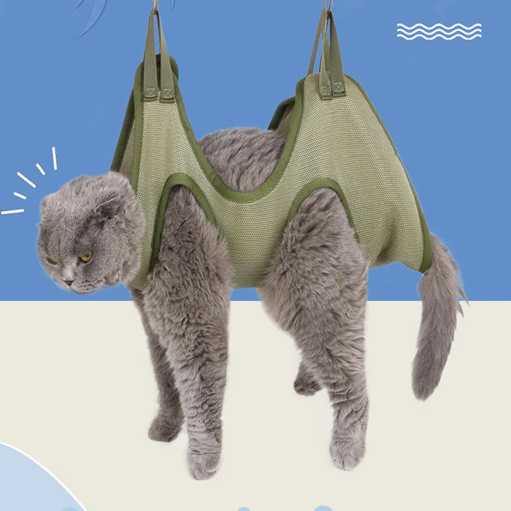 Cat hammock hanging for Grooming nail cutting