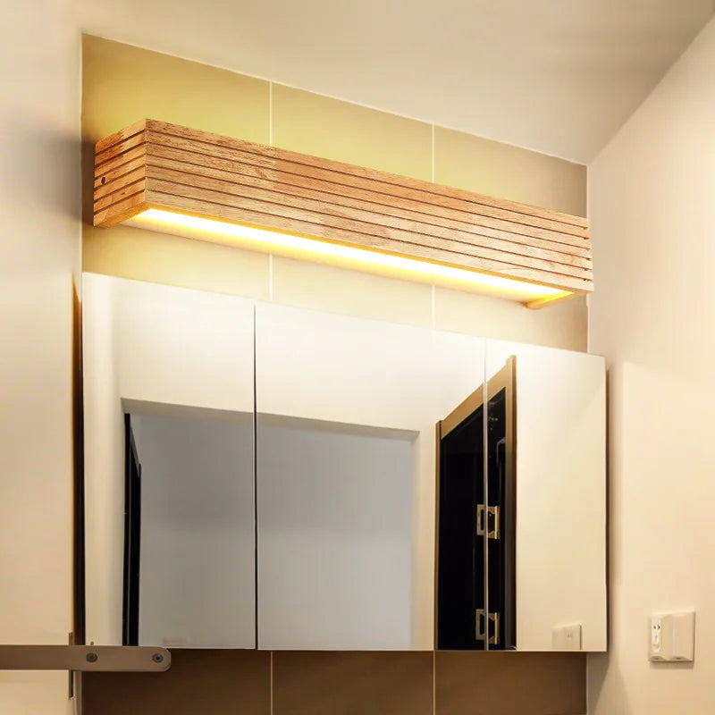 Modern Solid Wooden LED Wall Lamps