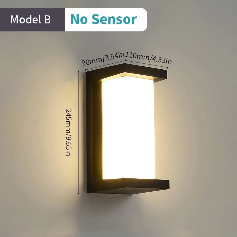 LED Outdoor Wall Light Lamp Motion Sensor Waterproof