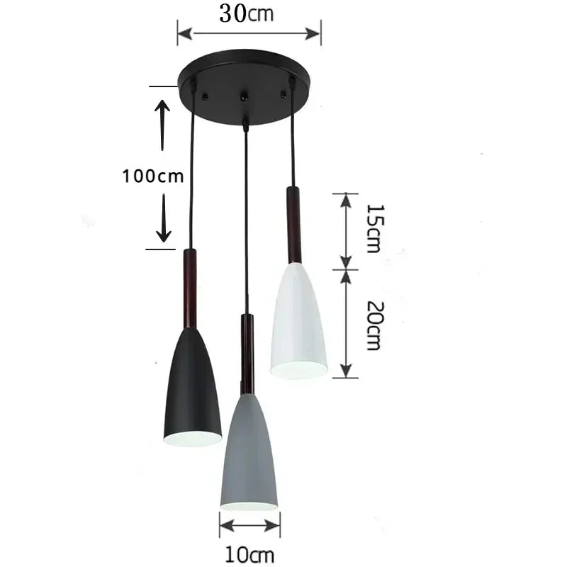 Three-head Iron Wrought Light Modern Minimalist Chandelier