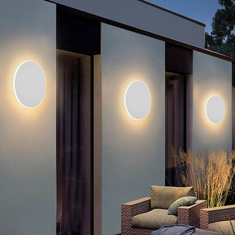 LED Lighting Modern Simple Circular Wall Light Waterproof