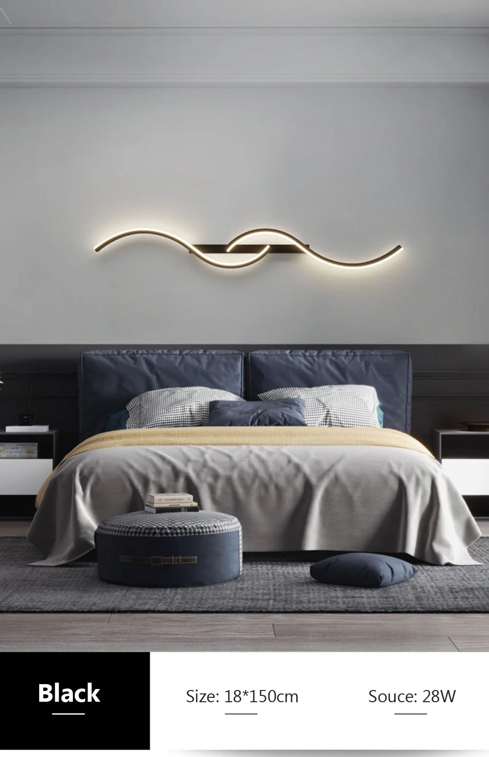 Modern LED Wall Lamp Minimalist, Indoor Lighting Fixture