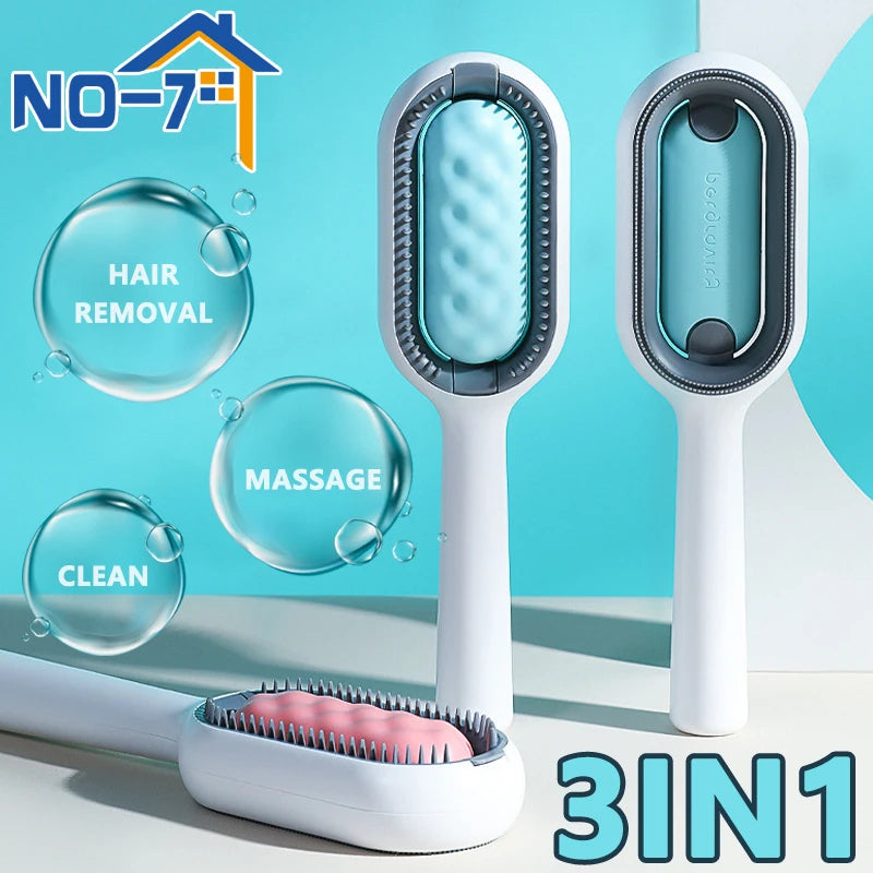 3-in-1 Cat Brush Long Hair Remover Brush