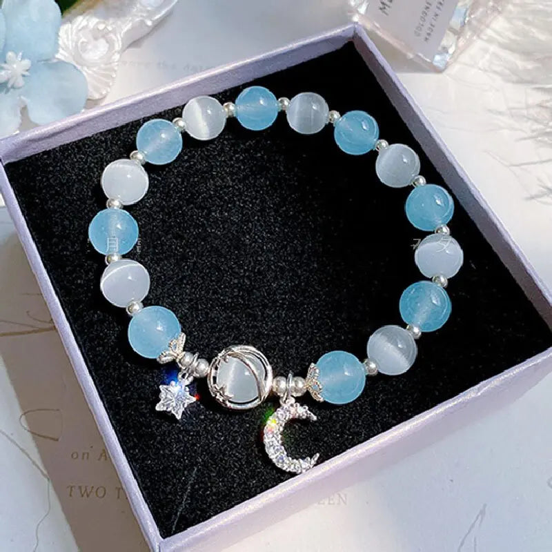 Starry Cat's Eye Stone Bracelet