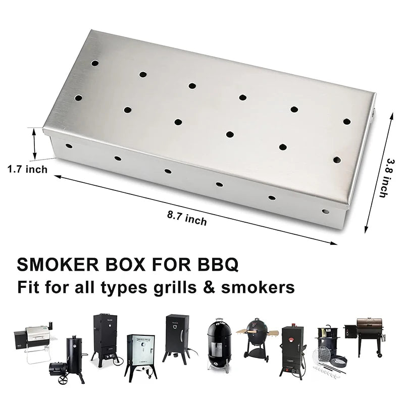 Smoker Box for Wood Chips Stainless Steel Stainless Steel