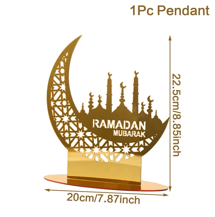 Ramadan Tray Table Centerpieces Plate Acrylic