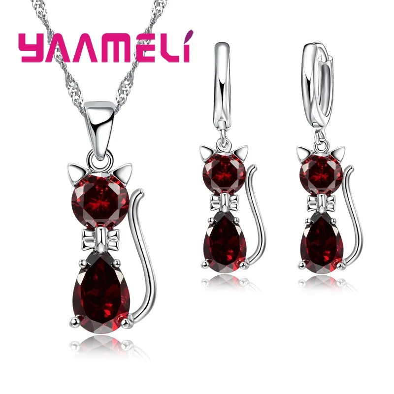 Real 925 Sterling Silver Color Jewelry Sets