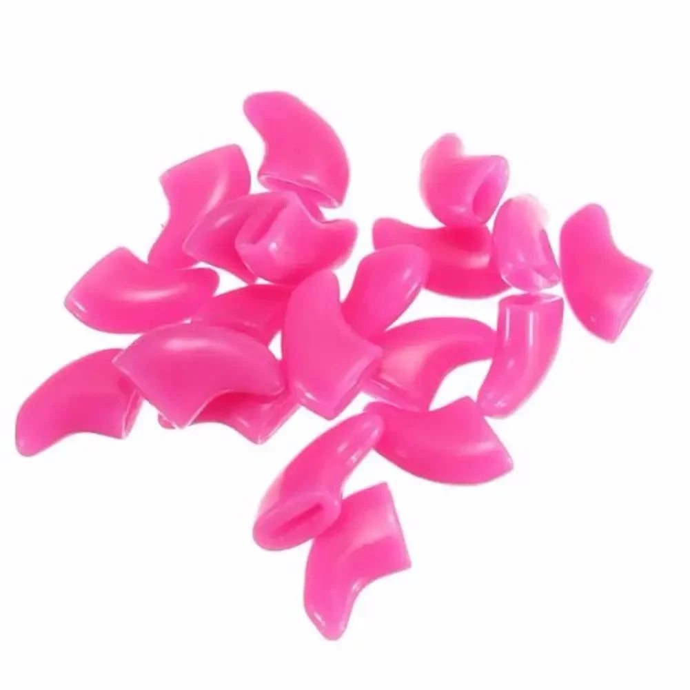 Lovely 20pcs Silicone Soft Cat Nail Caps